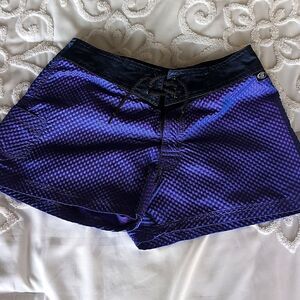 1990s Vintage Metallic Surf Style Short Shorts